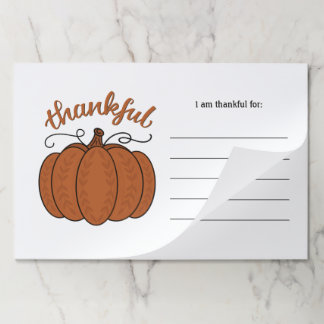 Thankful Pumpkin Paper Placemat