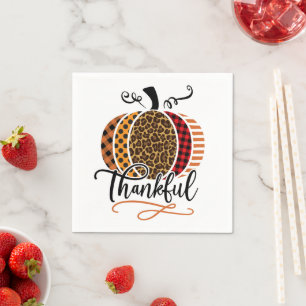 Thankful Pumpkin Patchwork Napkins