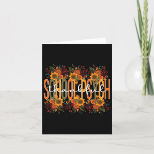 Thankful School Psych Thanksgiving School Psycholo Card