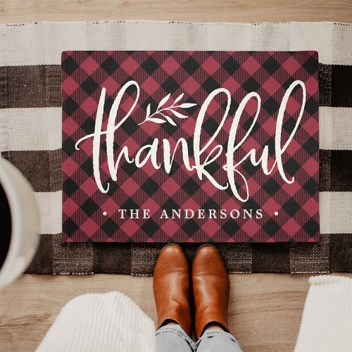Thankful Season  Personalized Thanksgiving Doormat