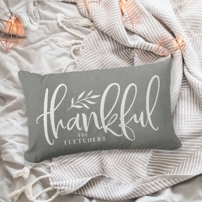 Thankful Season | Personalized Thanksgiving Lumbar Pillow (Creator Uploaded)