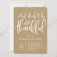 Thankful Season | Thanksgiving Dinner Invitation