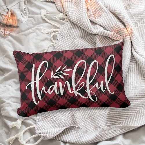 Thankful Season Thanksgiving Lumbar Pillow