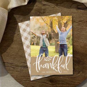 Thankful Season Thanksgiving Photo Card