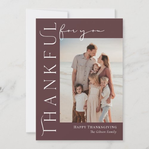 Thankful Side Editable Color Thanksgiving Cards