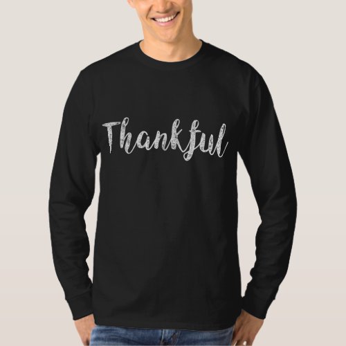 Thankful Simple Thanksgiving Day Tee Gift