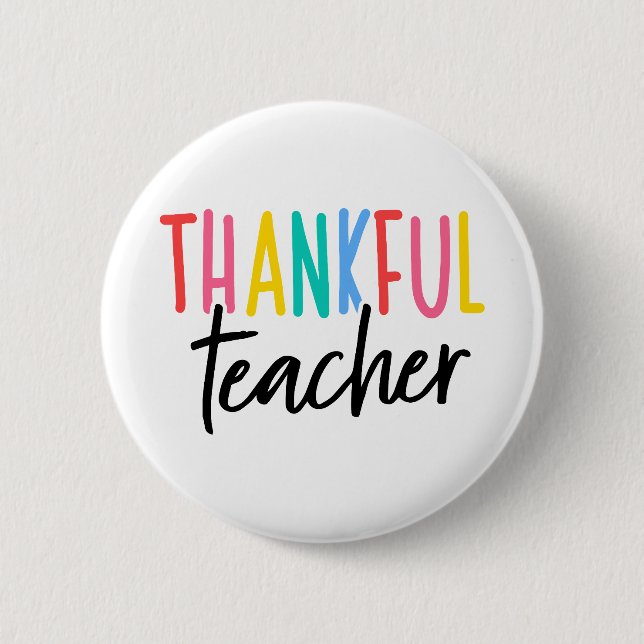 thankful teacher button (Front)