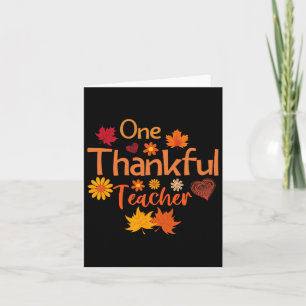Thankful Teacher For Women Fall Teacher Thanksgivi Card