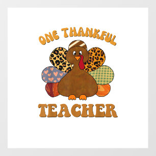 thankful teacher for women fall teacher thanksgivi wall decal