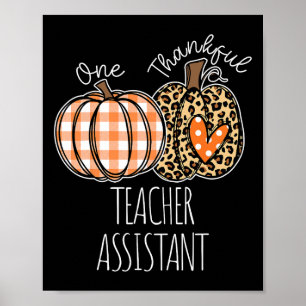 Thankful Teacher Istant Cute Thanksgiving Teaching Poster