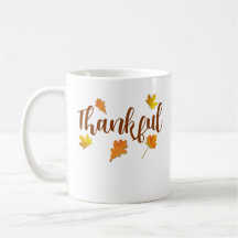 Thankful Thanksgiving Fall Harvest Coffee Mug