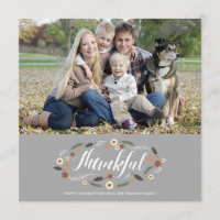 Thankful Thanksgiving Photo Card