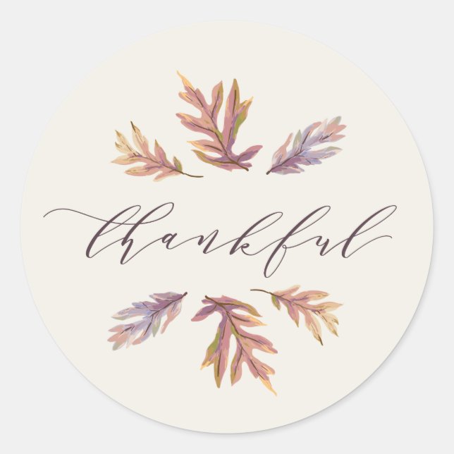 Thankful thanksgiving sticker (Front)