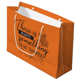 Thankful Thanksgiving word art Large Gift Bag