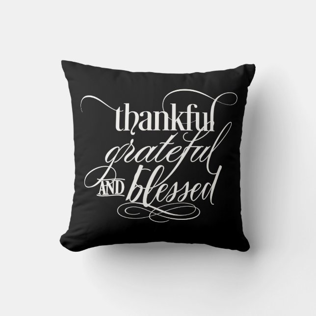Thankful Throw Pillow (Front)