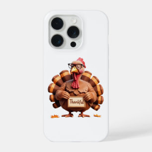 Thankful Turkey Design – Funny Holiday Art iPhone 15 Pro Case