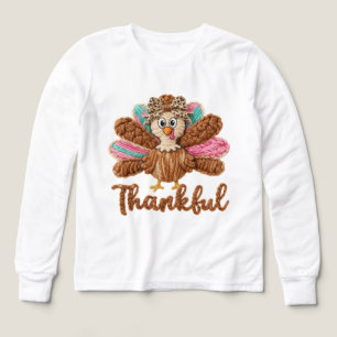 Thankful Turkey Design – Latch Hook Yarn Crochet S Tri-Blend Shirts
