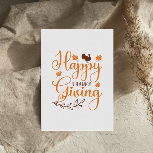 Thankful Turkey Happy Thanksgiving card