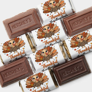 Thankful Turkey with Autumn Patchwork Feathers Hershey's Miniatures