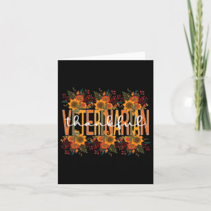 Thankful Veterinarian Thanksgiving Doctor Veterina Card