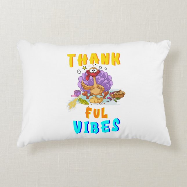 Thankful Vibes Accent Pillow (Front)