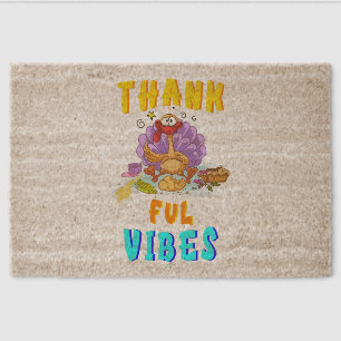 Thankful Vibes Fiber Doormat