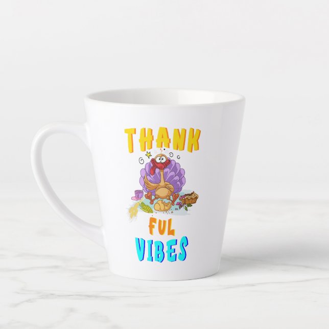 Thankful Vibes Latte Mug (Left)
