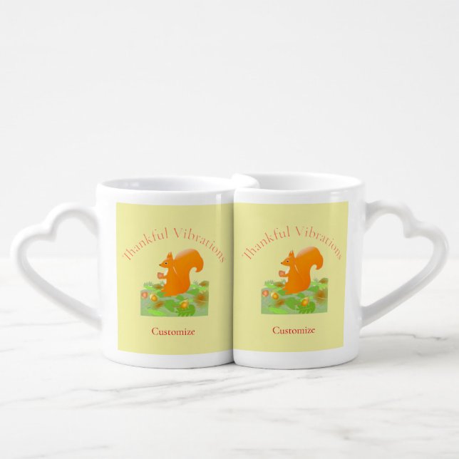 Thankful Vibes Squirrel Thunder_Cove Coffee Mug Set (Front Nesting)