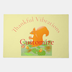 Thankful Vibes Squirrel Thunder_Cove Doormat
