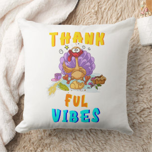 Thankful Vibes Throw Pillow
