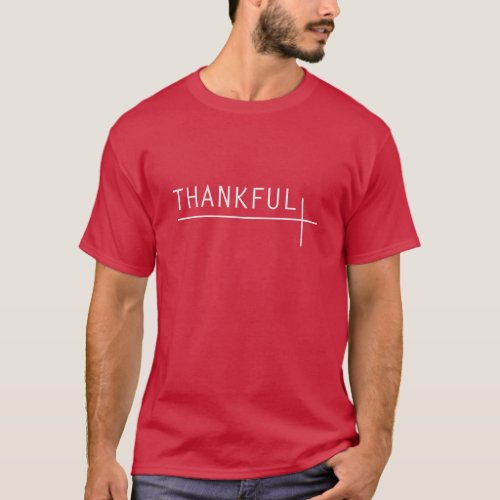 Thankful with Cross Christian T_Shirt