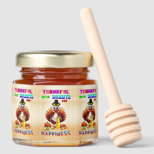 Thankful With Warmth And Happiness Honey Jar Favors