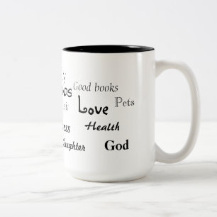 Thankful words mug