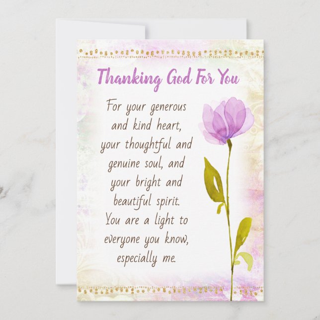 Thanking God for You Card Template (Front)