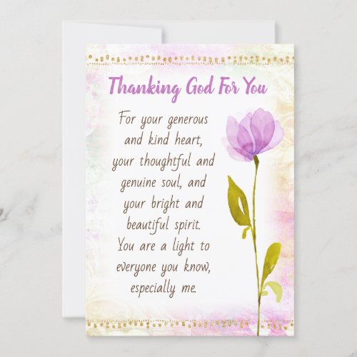 Thanking God for You Friendship Greeting Card