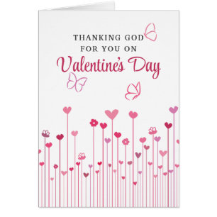 Thanking God for You Heart Flowers Valentine's Day