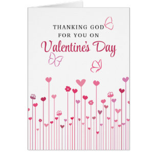 Thanking God for You Heart Flowers Valentine's Day