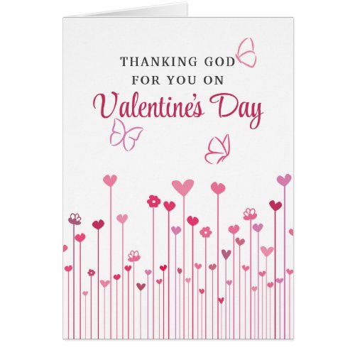 Thanking God for You Heart Flowers Valentines Day