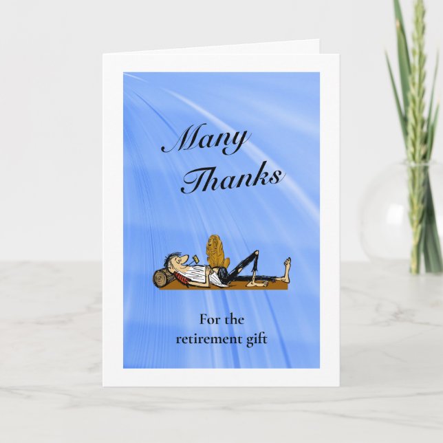 Thanks 4Retirement Gift Rip Van Winkle personalize Thank You Card (Front)