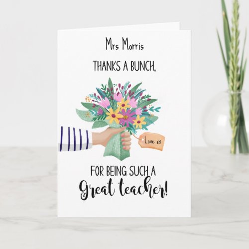 Thanks a brunch for being such a great teacher card