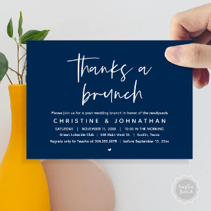 Thanks A Brunch, Modern Post Wedding Celebration Invitation