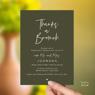 Thanks a Brunch, Post modern wedding celebration Invitation