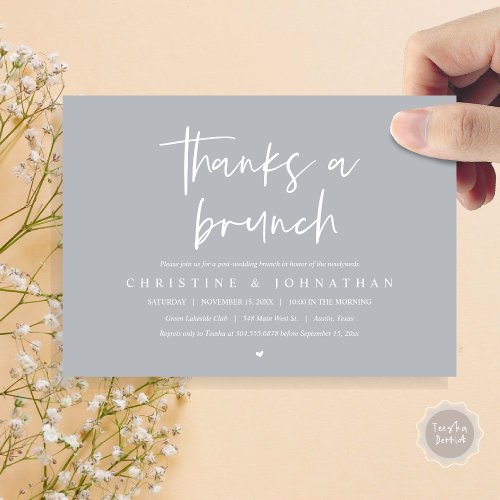 Thanks a brunch post wedding celebration invitati invitation