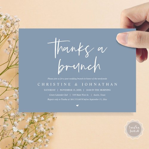 Thanks a brunch post wedding celebration invitati invitation