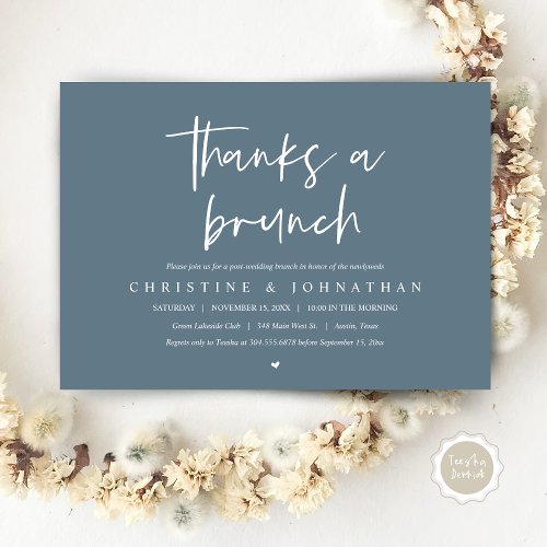 Thanks a brunch post wedding celebration invitati invitation