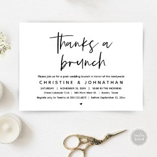 Thanks a brunch, post wedding celebration invitati invitation