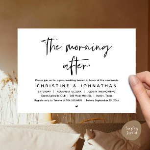 Thanks a brunch, post wedding celebration invitati invitation