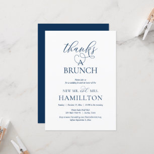 Thanks a Brunch, Post Wedding Elopement Party Inv Invitation