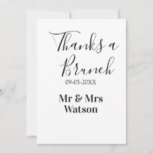 Thanks a brunch post wedding name date simple invitation
