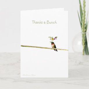 Thanks a Bunch: Blank inside Letterpress Thank You Card